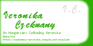 veronika czekmany business card
